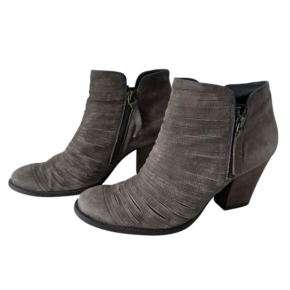 Paul Green 7.5 Gray Malibu "Sliced" Ankle Booties Austrian Quiet Luxury Designer